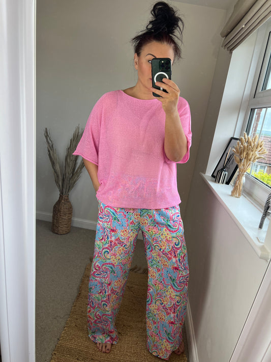 Fine Knit Top - Light Pink