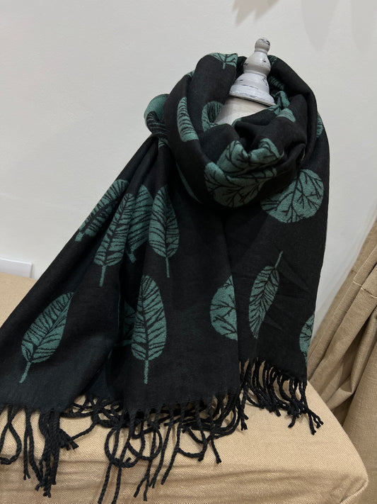 Reversible Scarf - Leaves