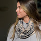 Snood Scarf - Grey/Beige