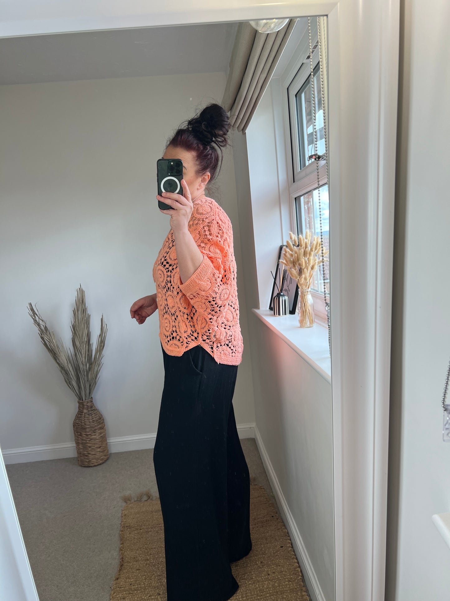 Crochet Cardi - Coral