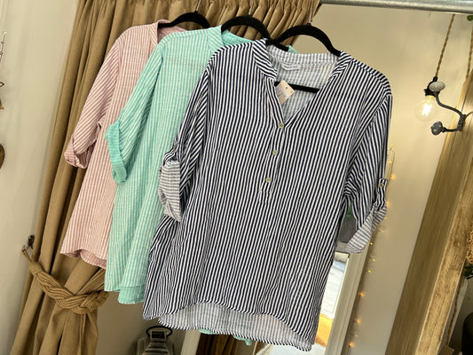 SANDY Cotton Shirt - Stripe