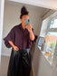 Puff Sleeve Shirt - Plum
