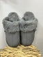 Miss Sparrow Faux Fur Slippers - Grey