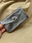 Long Leather Purse - Metallic Pewter