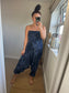 Hareem Strapless Jumpsuit - Navy