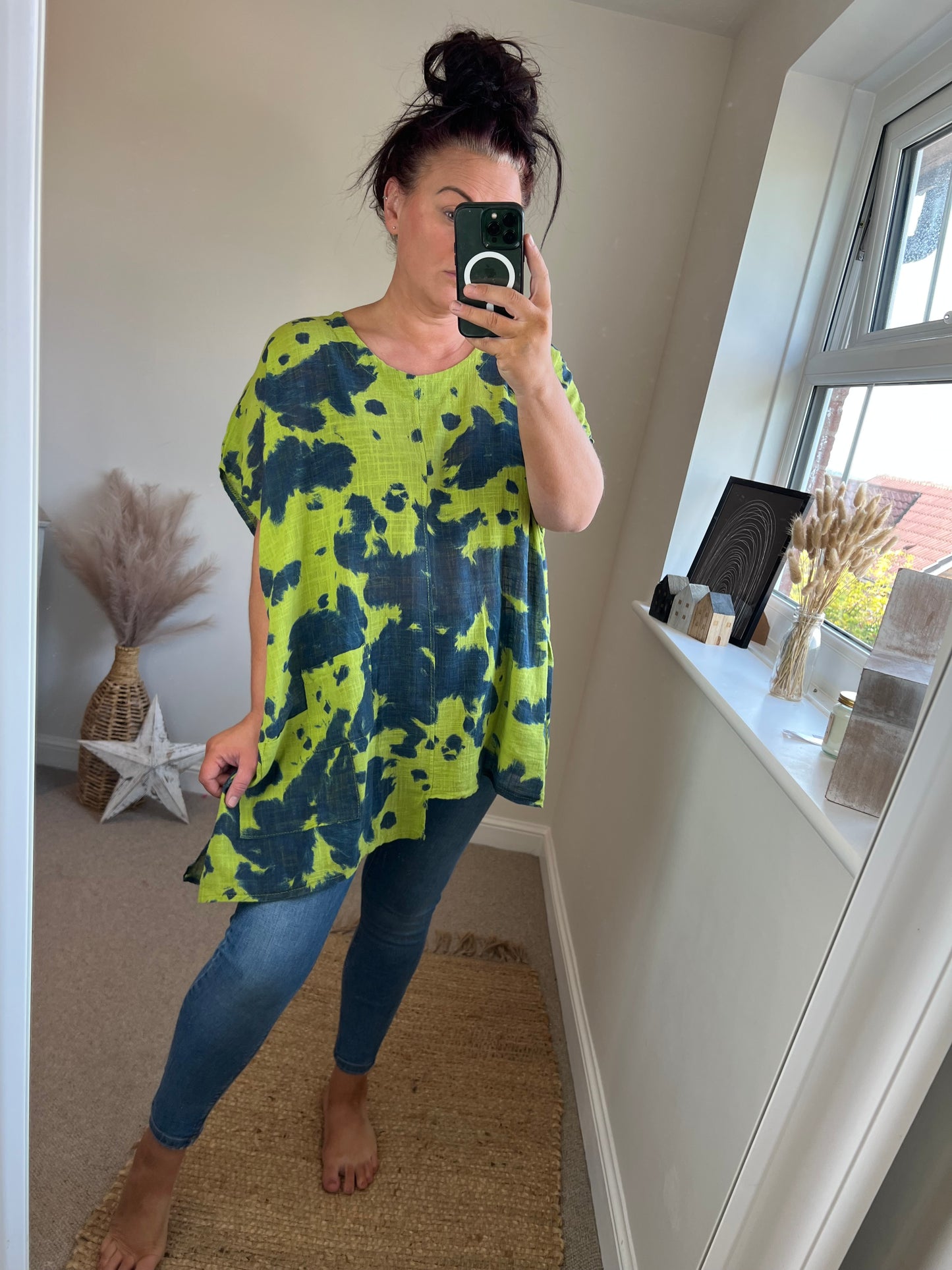 Asymmetrical Splash Top - Lime