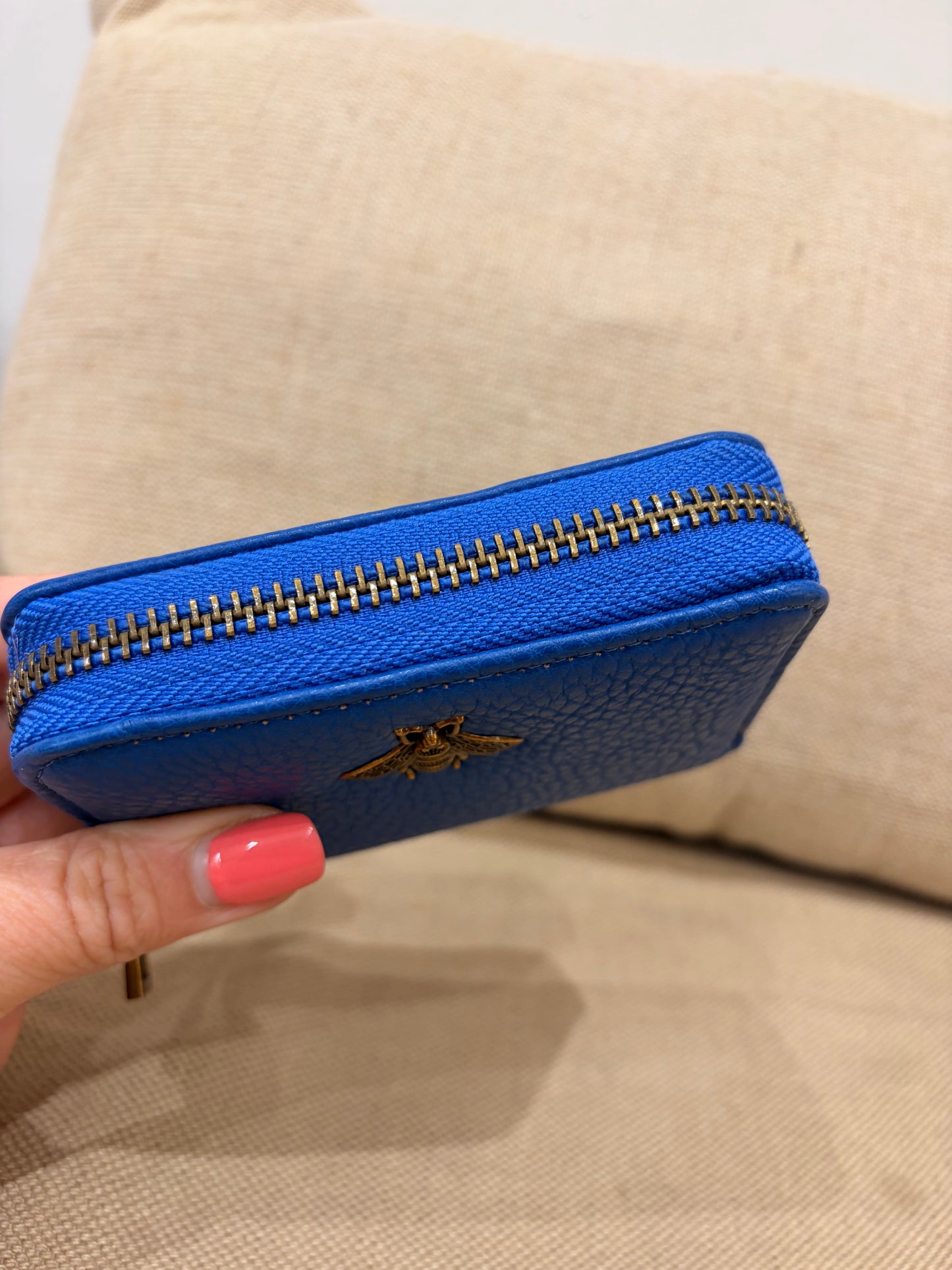 Bee Cardholder - Cobalt