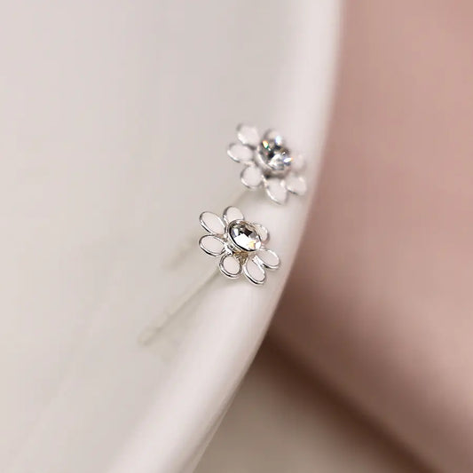 Peace of Mind - Sterling Silver Tiny Flowers