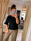 Flute Sleeve Jumper - Black