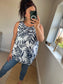 Cotton Overlay Vest Top - White