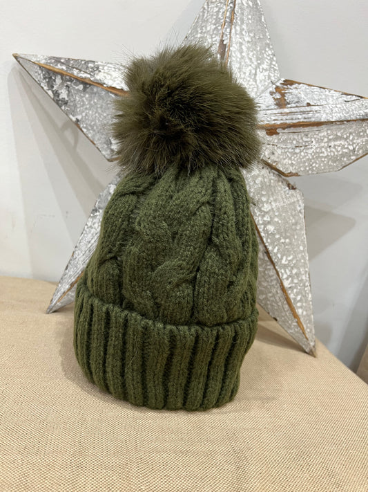 Fleece Lined Hat - Khaki