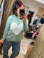 Heart Jumper - Mint