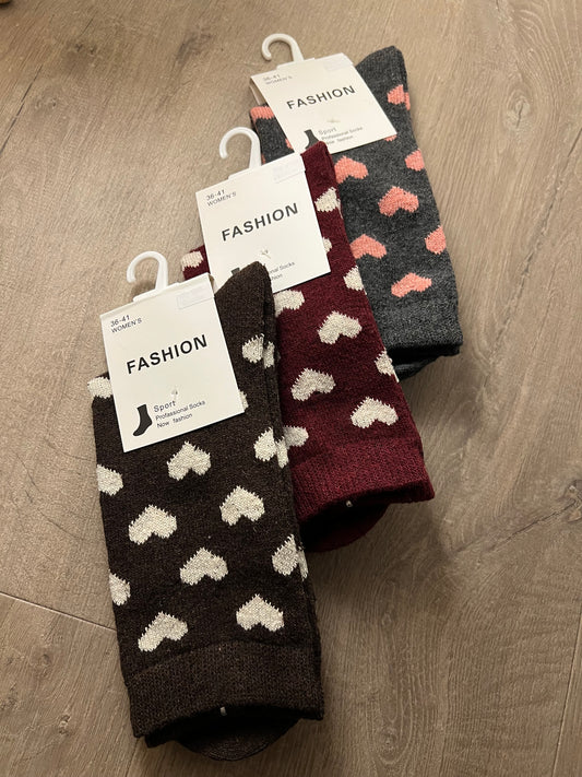 Heart Chunky Ankle Socks