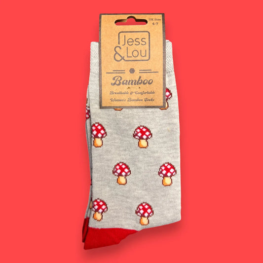 Jess & Lou Bamboo Socks - Mushroom Grey
