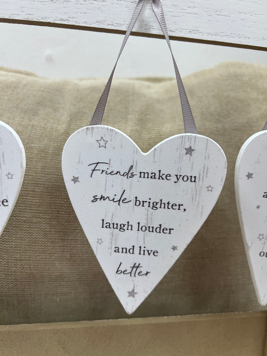 Hanging Wooden Quote Sign - Smile