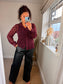 Lace Shirt - Wine