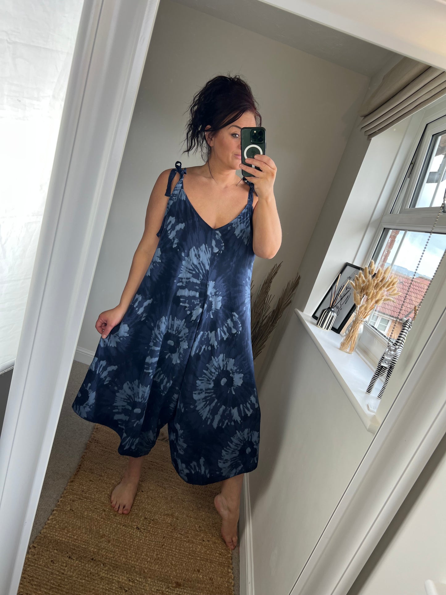 Tie Dye Jumpsuit - Navy