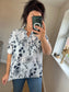 Floral Cotton Shirt - White