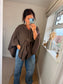 Knotted Poncho - Chocolate
