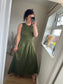Asymmetrical Waist Dress - Khaki