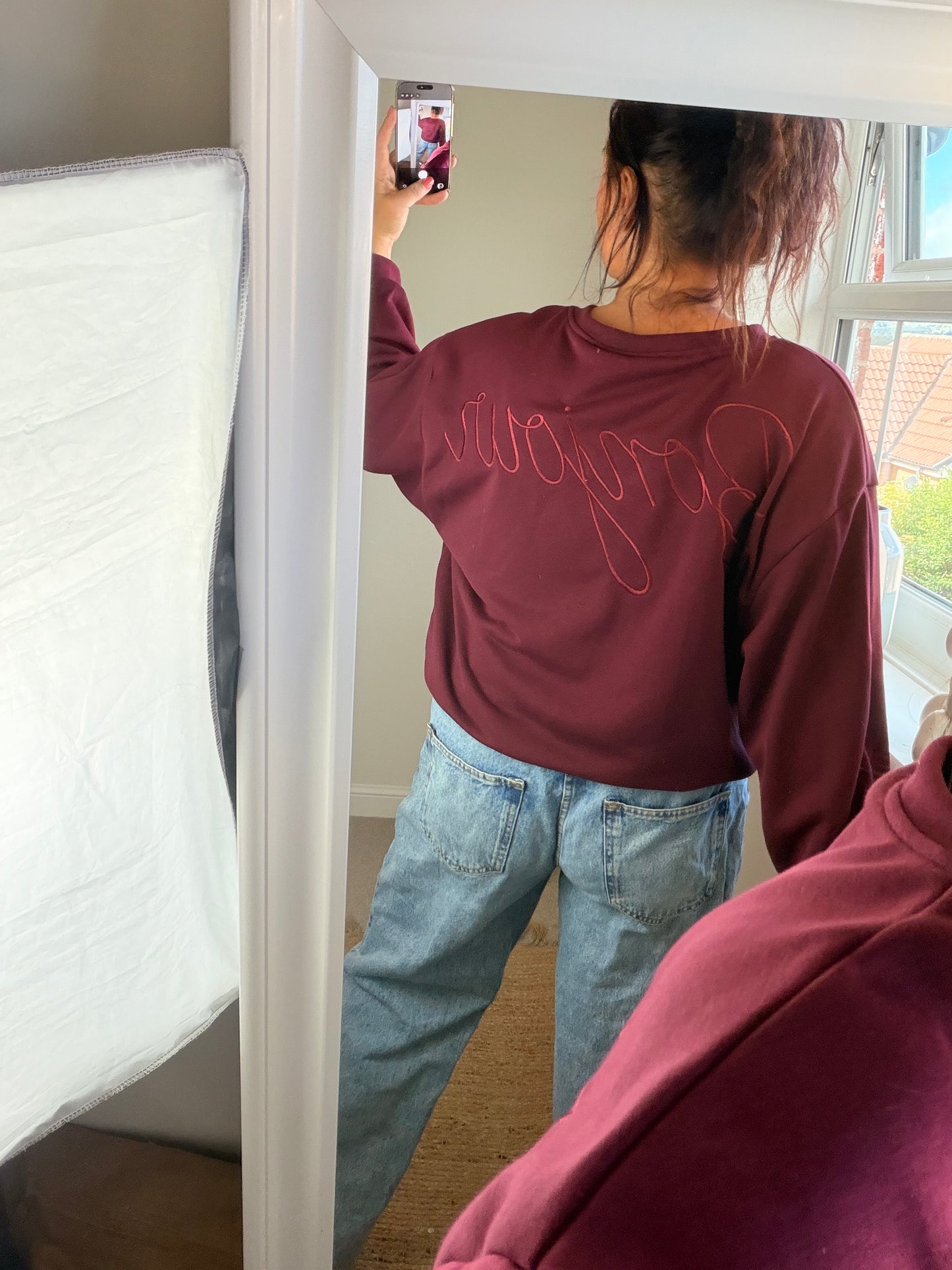 Bonjour Sweatshirt - Wine