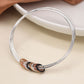 Peace Of Mind - Silver Plated Triple Bangle with Metallic Hoops