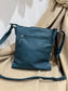 Tri Compartment Crossbody Bag - Teal