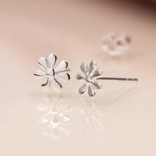 Peace of Mind - Sterling Silver Daisy Stud Earrings