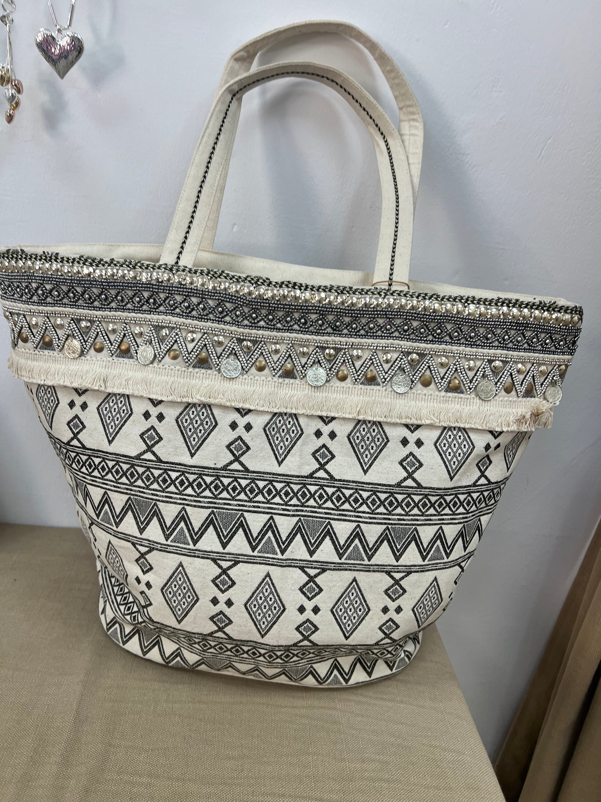 Embellished beach bag online