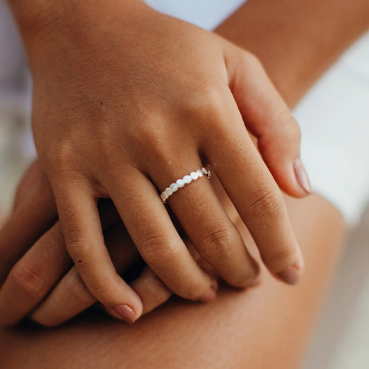 Silver Plated Adjustable Ring - Dainty Dot