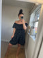 Shirred Waist Playsuit - Spotty Black
