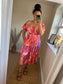 STEVIE Midi Button Dress with Pockets - Bright
