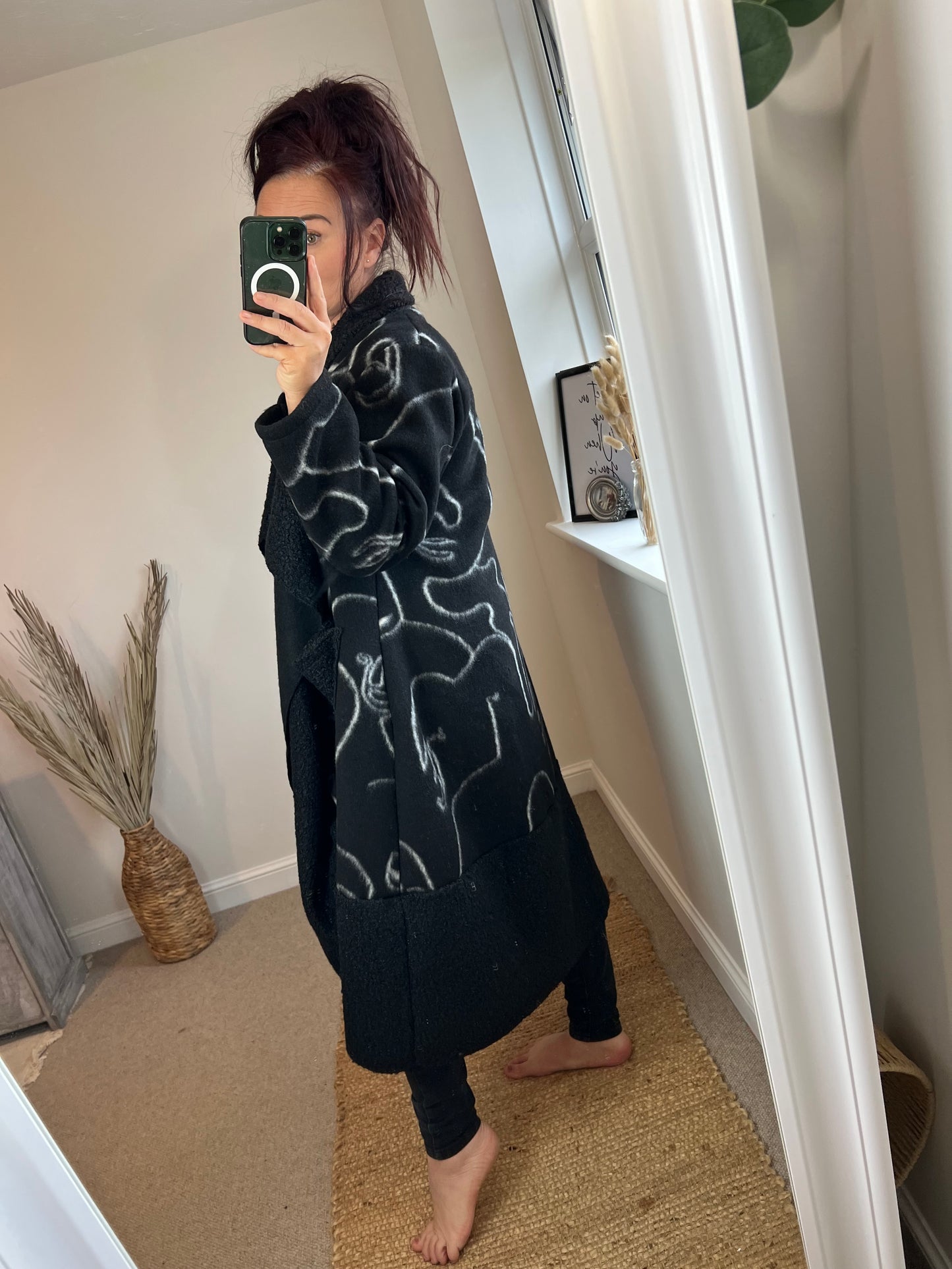 Cocoon Open Coatigan - Black
