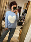 Heart Jumper - Powder Blue