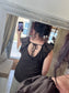 Tie Back Top - Chocolate