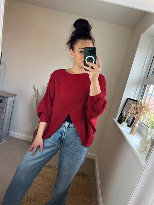 Wrap Knit - Wine