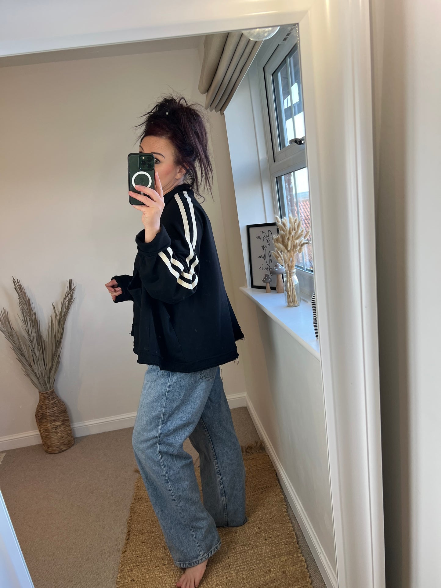 Oversized Zip Top/Jacket - Black