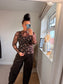 Mesh Layering Top - Leopard Brown