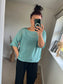 Fine Knit Top - Aqua