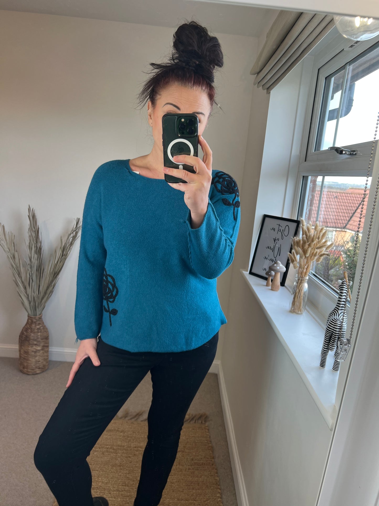 Flower Jumper - Teal