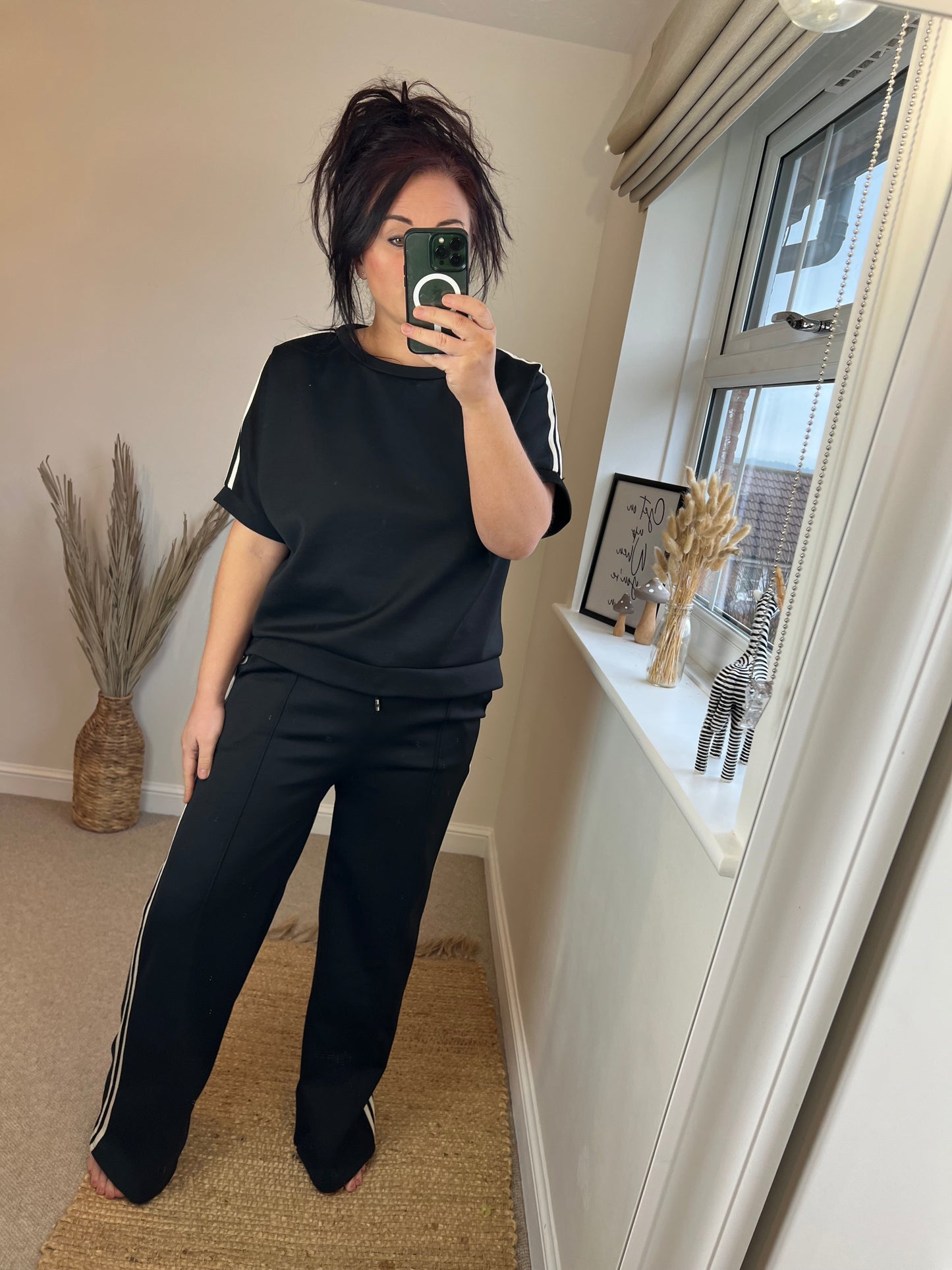 Stripe Co-Ord Set - Black