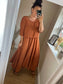 Two Piece Dress - Rust