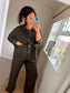 Leopard Shirt Jacket - Chocolate