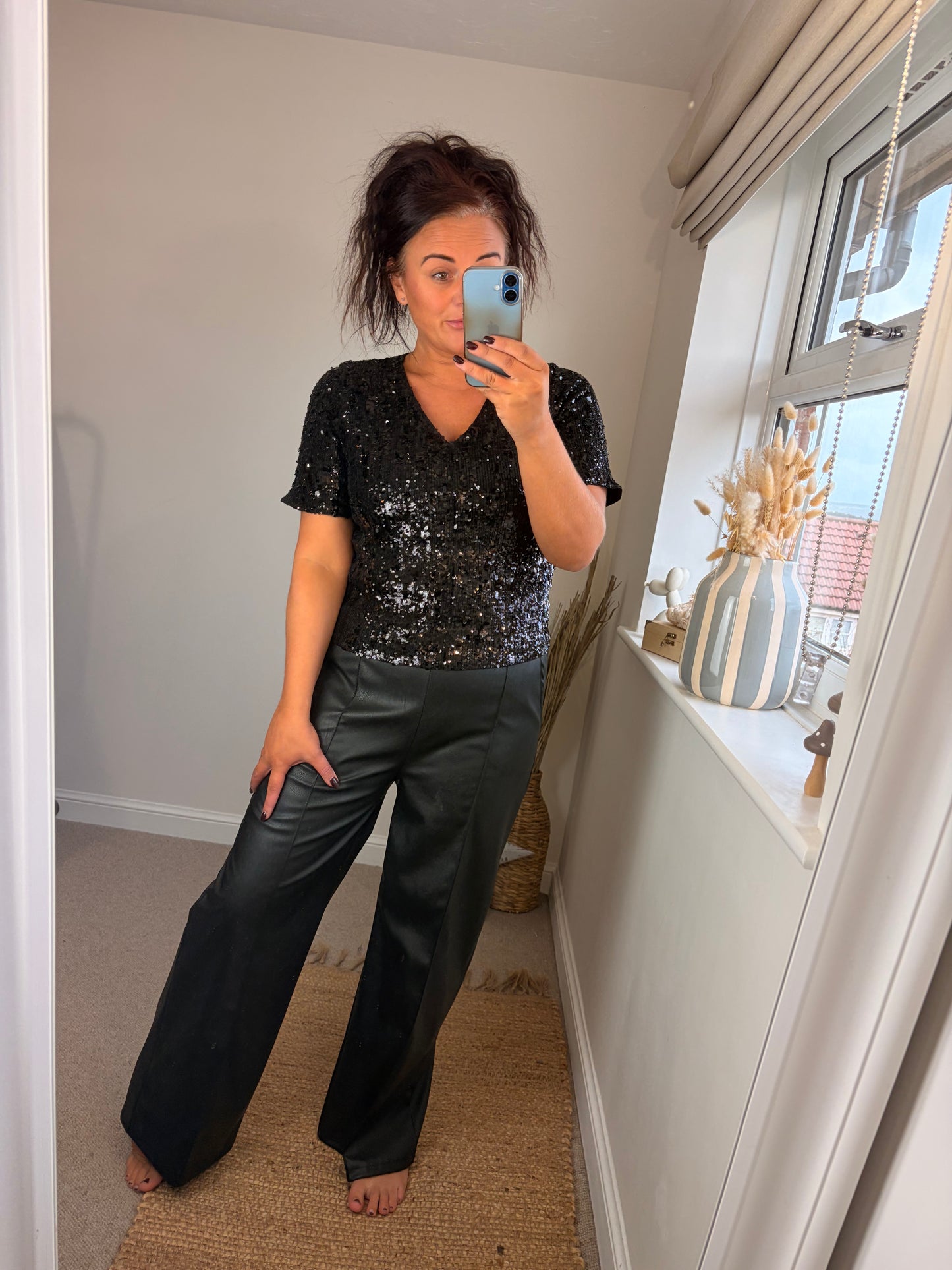 Sequin Top - Black