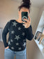 Studded Star Jumper - Black