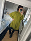 Roll Neck Jumper Dress - Pistachio