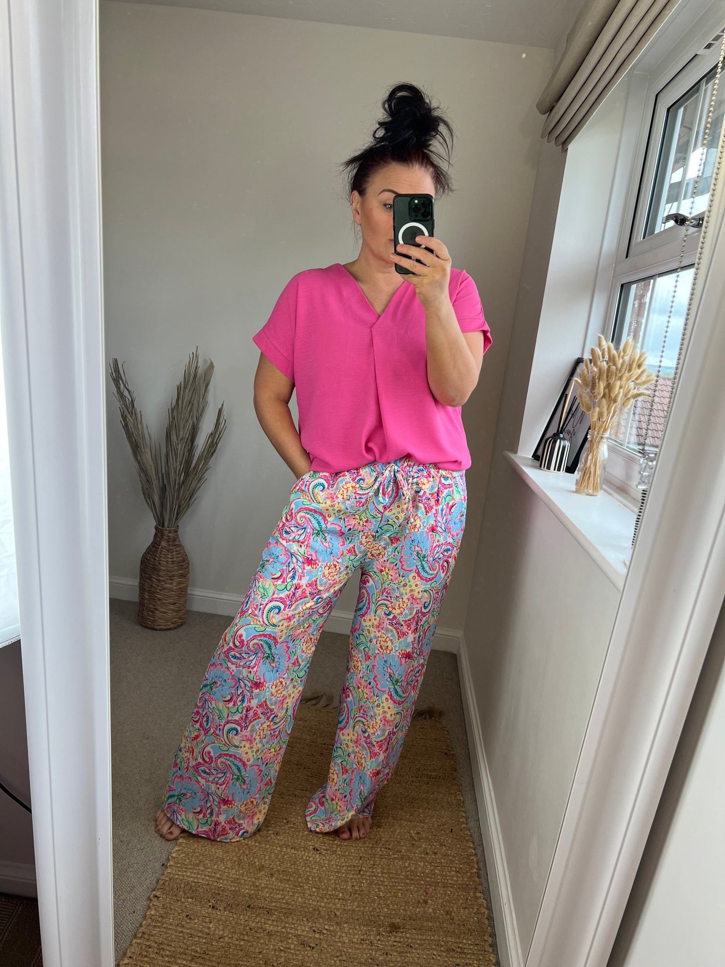 Wide Leg Trousers - Floral