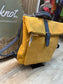 Faux Suede Rucksack - Mustard/Navy