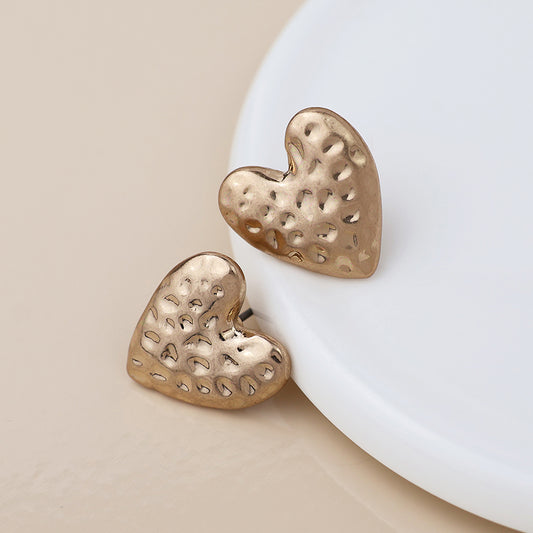 Peace Of Mind - Silver Plated Hammered Heart Gold