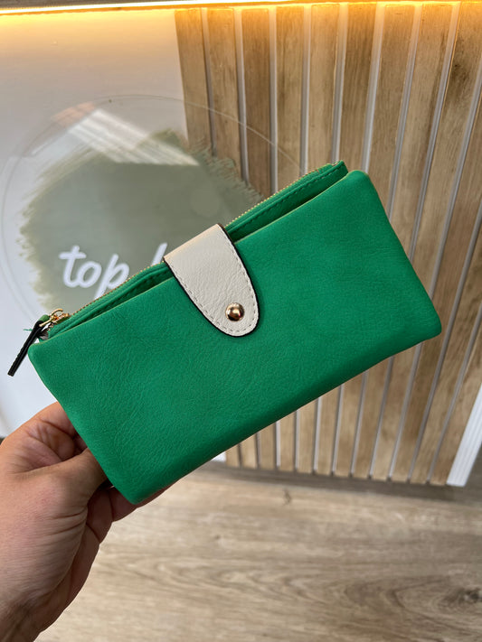 All-In-One Purse - Green/Cream